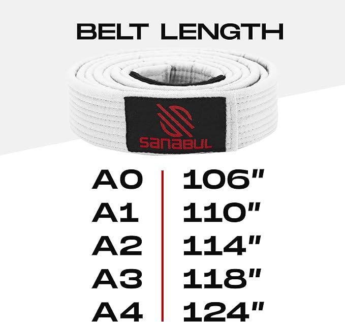Sanabul BJJ Belt for Men  Women - Brazilian Jiu Jitsu With Ranking Stripes Sleeve Bar - Kids Gi Belt