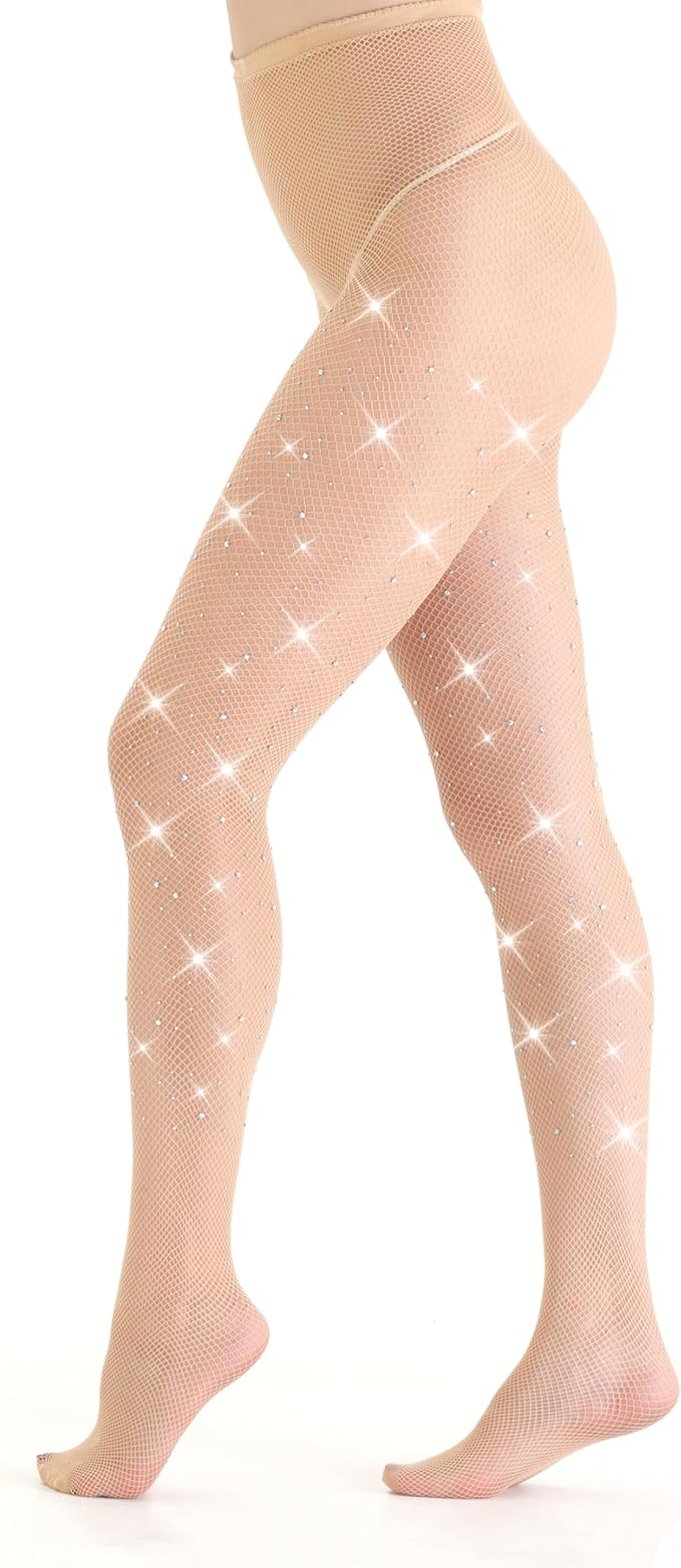 EVERSWE High Waist Fishnet Tights, Thigh High Suspender Stockings