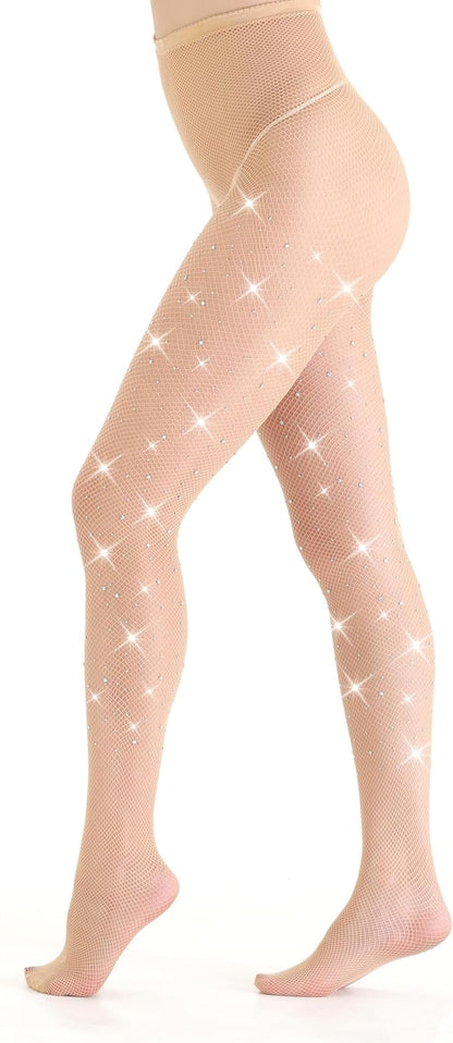 EVERSWE High Waist Fishnet Tights, Thigh High Suspender Stockings