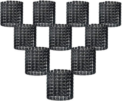 Napkin Rings, Gold Napkin Rings Buckles for Table Decorations, Wedding, Dinner,Party, DIY Decoration,Set of 50 (Black)
