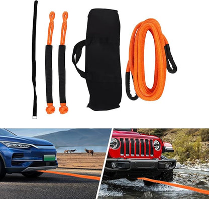 30 in Kinetic Recovery Rope, 30% Ductility, 30580 Pounds Strength, Self-Tightening Structure, with Oxford Cloth Protective Cover, can be Used in a Variety of Vehicles or Ships