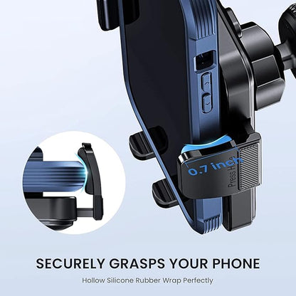 Car Vent Phone Mount for Car Military-Grade Hook Clip Phone Stand for Car Thick Cases Friendly Air Vent Clip Cell Phone Holder for Smartphone, iPhone, Automobile Cradles Universal