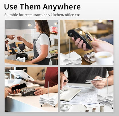 Ticket Stabber for Restaurant, 3PCS Ticket Receipt Holder Stabber Check Spindle Stick Orders Spike for Businesses Kitchen Office, Bill Fork, Memo Holder Spike