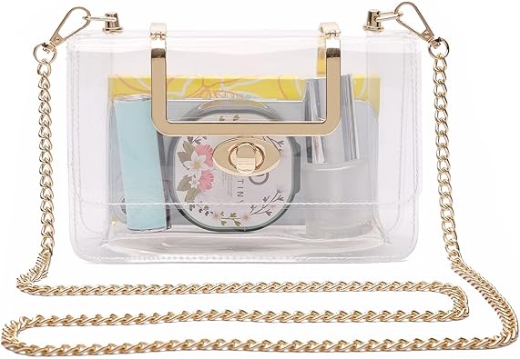 Transparent Clutch Clear Purse Crossbody Shoulder Bags Stadium Approved Bags