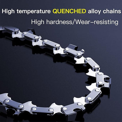 5 Pieces 6 Inch Mini Chainsaw Chain with Replacement Saw Chain Bar, 6 Inch Replacement Chains for Portable Mini Chainsaw, Guide Saw Chain for Wood Branch Cutting Mini Chainsaws (37 Drive Links)
