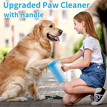 Dog Paw Cleaner With Handle, Mud Buster Dog Paw Cleaner, Dog Paw Cleaner Cup, For Small Medium Large Breed DogsCats (B-M)