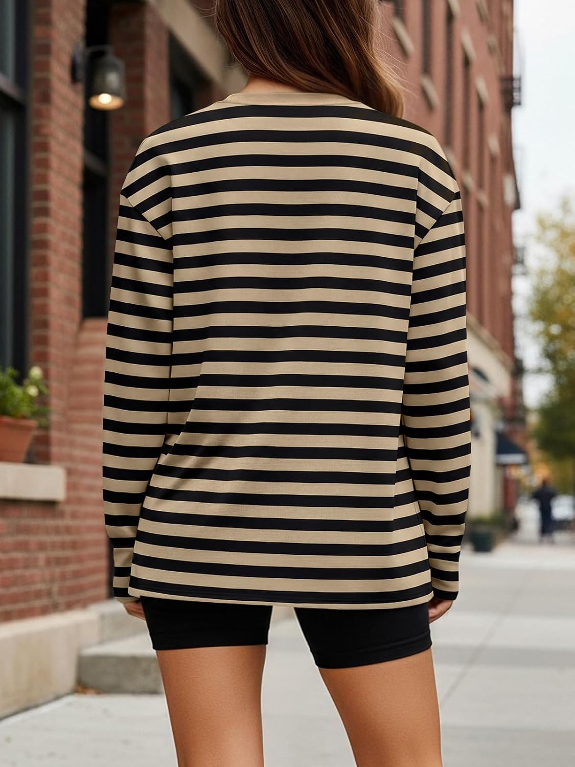 Trendy Queen Womens Oversized Long Sleeve Shirts Fall Tops 2026 Basic Tee Casual Workout Y2K Clothes