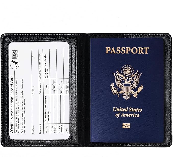 Honmein 1 Pcs Passport holders?Ultra Slim passport wallet?PU Leather Passport Cover Case for Women and Men ( blue)