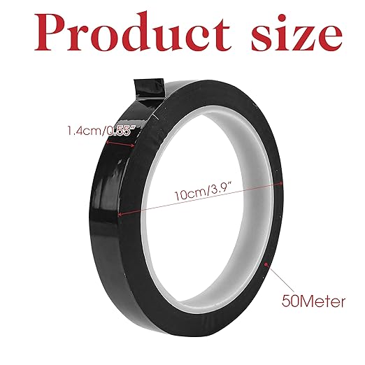 2PCS 14mmx50Meter 3D Printer Tape, Masking Shading Border Wish Tape Accessories Parts for Elegoo Mars for Photon LCD 3D Printer Laser Painters (Black)
