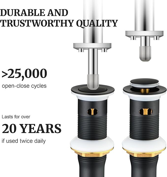 Pop up Sink Drain Stopper for Bathroom Vessel Vanity Sink Art Basin Matte Black, Small Cap with Overflow, Metal Pop-up Drain Strainer with Detachable Basket Stopper