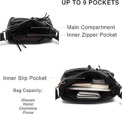 Scarleton Crossbody Bags for Women Purses and Handbags Multi Pocket Shoulder Bag Faux Leather Small, H1833