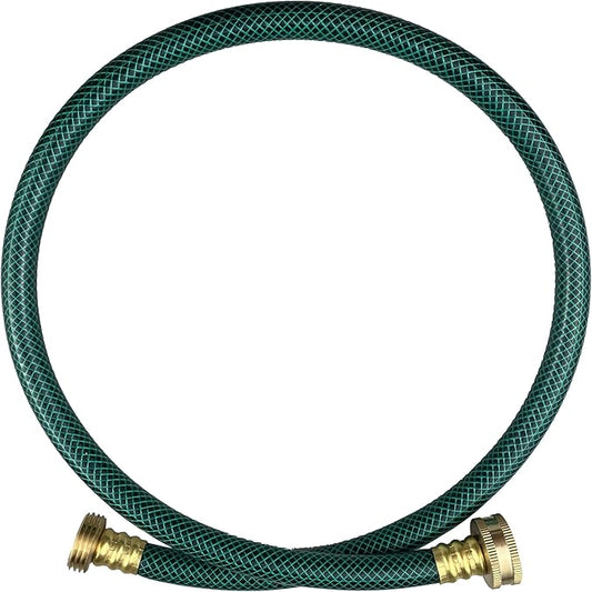 PVC Garden Hose 12 Inch Green Heavy Duty Water Hose with Solid Brass Fittings,No Leaking, Flexible,for outdoors,Lawns,Patio (3 FT, Green, Brass Fittings)