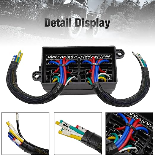 12 Volt Fuse Relay Box with 4 Relays and 12 Way ATCATO Fuses Sealed 12 Volt Relay Fuse Holder Compatible for Automotive, Marine