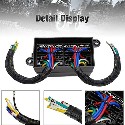 12 Volt Fuse Relay Box with 4 Relays and 12 Way ATCATO Fuses Sealed 12 Volt Relay Fuse Holder Compatible for Automotive, Marine