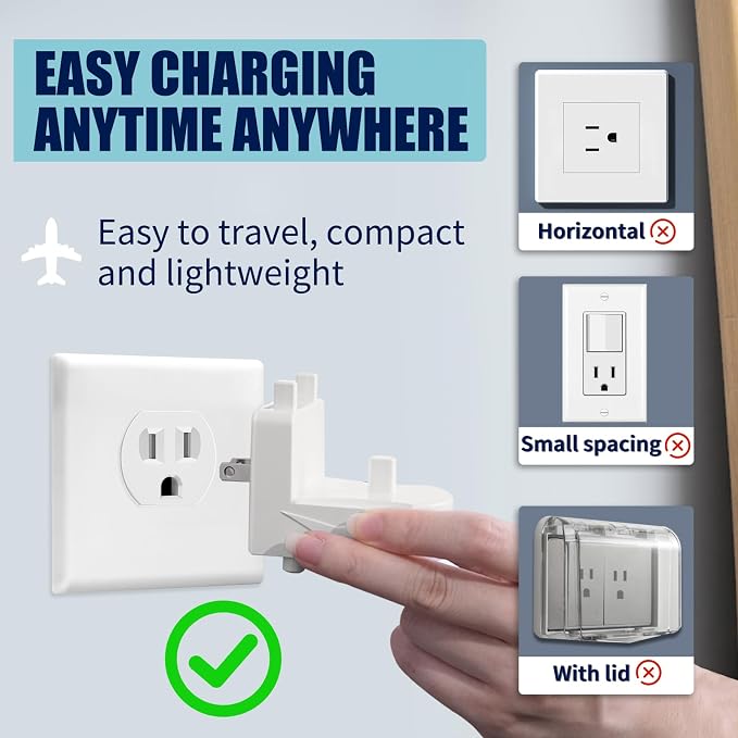 Wall Charger for Oral-B Braun Electric Toothbrush, Wireless Electric Toothbrush Wall Charger for Oral-B and Braun Most Models (Excluding IO 7/8/9/10 and Pulsonic Series) (Black)
