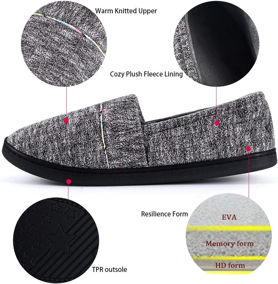 Size 5-6 Urbancolor Women Washable Closed Back Indoor Slippers Anti-Slip House Slipper Breathable Home Shoes
