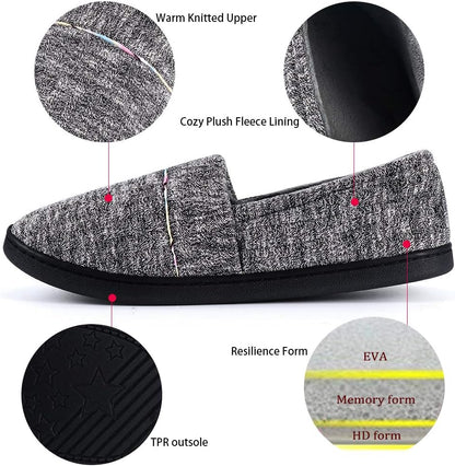 Size 5-6 Urbancolor Women Washable Closed Back Indoor Slippers Anti-Slip House Slipper Breathable Home Shoes