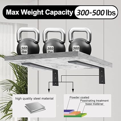 Countertop Support Bracket 3 Pack 16 inch Heavy Duty 38" Thick Black Granite Countertop Bracket 16"x6"x2.5" Shelf L Bracket Mantel Corbels for QuartzGraniteWoodConcretLaminate Countertops