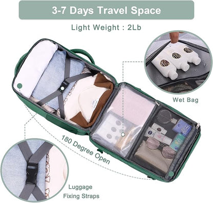 Hanples Large Travel Laptop Backpack for Women, Carry On Backpack, Hiking Backpack, Waterproof Durable Business Backpack with USB Charging Port, College Computer Bag, Fits 16 Inch Laptop