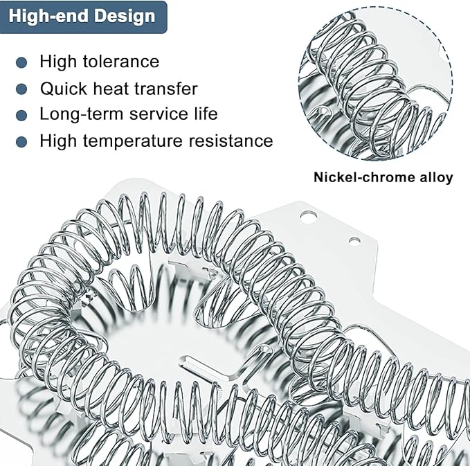Dryer Heating Element Compatible with Samsung DV50F9A6EVWA2-000, Samsung DV337AERXAA-0000, Samsung DV409AEWXAA-0000, Samsung DV393ETPARAA1-0001 Dryers