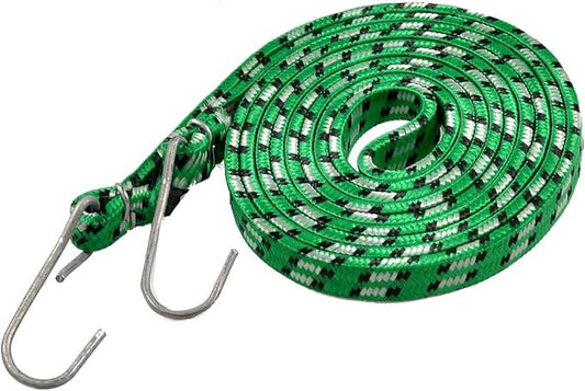 Qtqgoitem Metal Hook Green Flat Stretchy Bicycle Luggage Bundling Cord Rope 2.28M (Model: 7bc AAA 1f3 b2a 5a1)