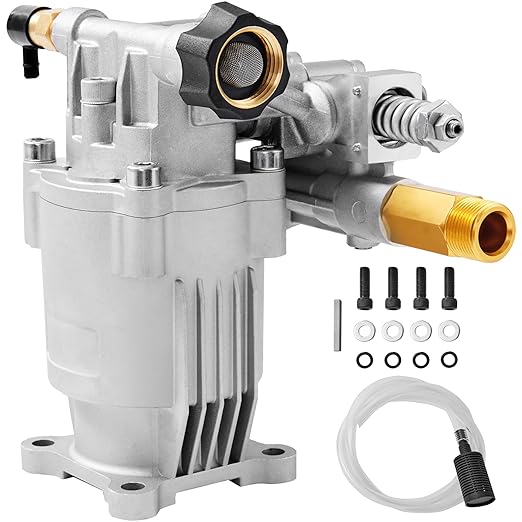 VEVOR Pressure Washer Pump, 34" Shaft Horizontal, 2500-3400PSI, 2.5 GPM, Replacement Power Washer Pumps, Parts Washer Pump, Compatible with Honda, Simpson, RYOBI, Briggs  Stratton, Subaru, Craftsman