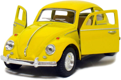 KiNSMART - 1967 Volkswagen Classic Beetle 5 Inch 1:32 Scale Die Cast Metal Model Toy (Yellow)