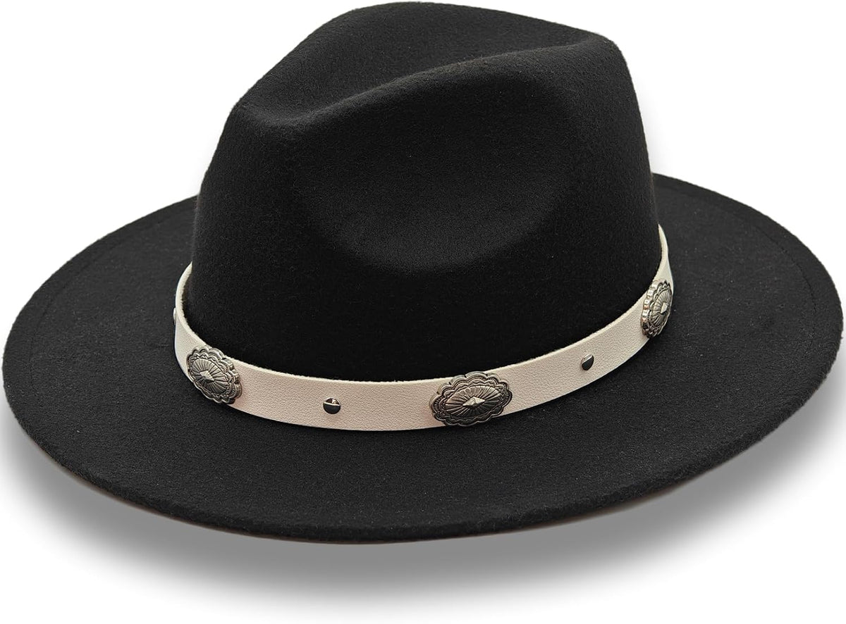 Cowboy Hat Bands for Men Women, Faux Leather Hat Belt for Cowboy/Western/Fedora/Cowgirl Hats