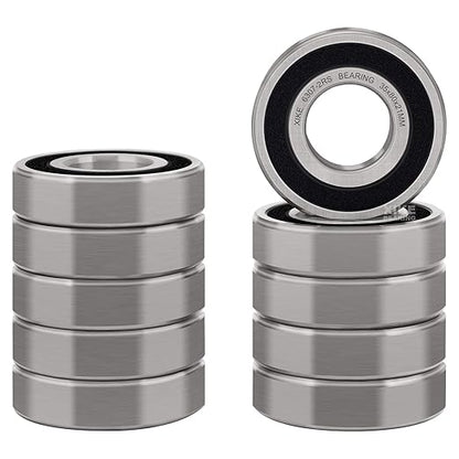 XiKe 2 pack of 5 6307-2RS Double Rubber Seal Bearings 35x80x21mm, Pre-Lubricated and Stable Performance and Cost Effective, Deep Groove Ball Bearings.