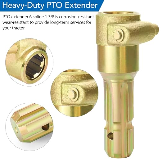 PTO Extender for Tractor,PTO Shaft Extension 1-3/8" & 6 Spline Female/Male