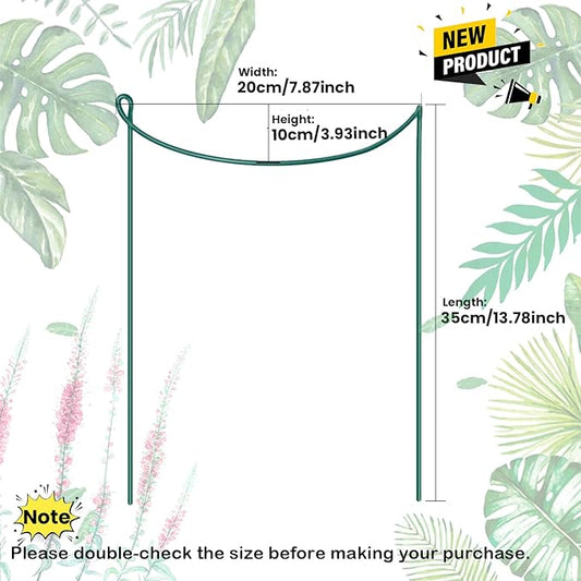 8-Pack Snake Plant Support Stakes - Strong, Rust-Proof Plant Cages - Ideal for Hydrangeas, Peonies, and More - Indoor and Outdoor Plant Support and Stakes Kit