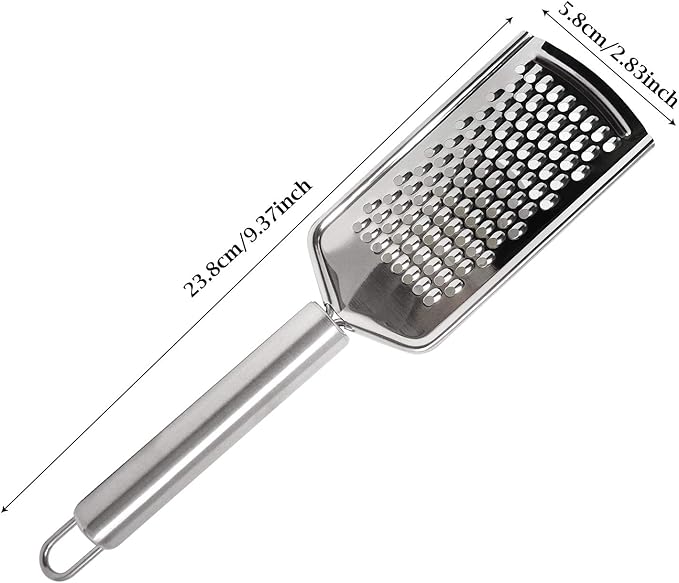 Honbay 1PCS Stainless Steel Cheese Grater Lemon Zester with Handle for Vegetables Lemon Cheese Chocolate