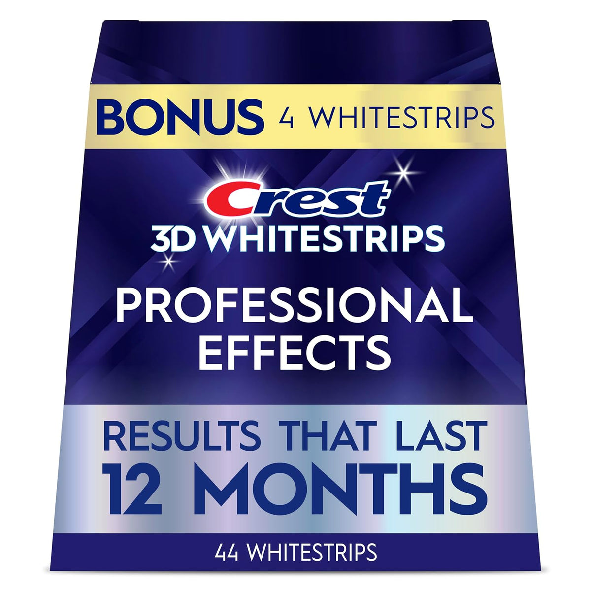 Crest 3D Whitestrips Professional Effects – Teeth Whitening Kit, 22 Treatments in 22days (20 + 2 Bonus), Each with 1 Upper/1Lower, 44 Strips – Crest 3DWhite Teeth Whitening Strips ( Little different picture, Box Damaged )