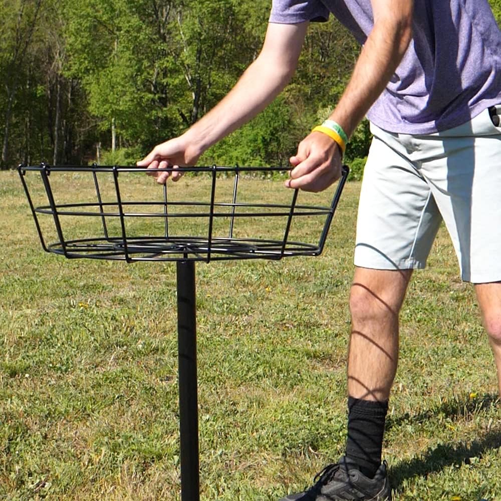 MVP Disc Sports Black Hole Pro 24-Chain Portable Disc Golf Basket Target (Stakes Not Included)