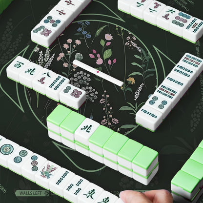 Mahjong Mat for Table, Durable Mahjong Table Cover with Unique Design, Premium Mahjong Accessories, Perfect Mahjong Gifts for Women, Game Mat for Mahjong and Board Game Enthusiasts (Emerald Reverie) ( doesn’t come with the bag )