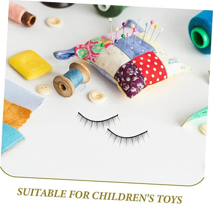 Anneome 1 Pair Doll False Eyelashes Doll Eye Lashes Doll Eyelashes Strips Cosplay Lashes Dolls Accessories Doll Eye Accessories Small Lashes Fake Lashes Crafts Doll Accessory Black