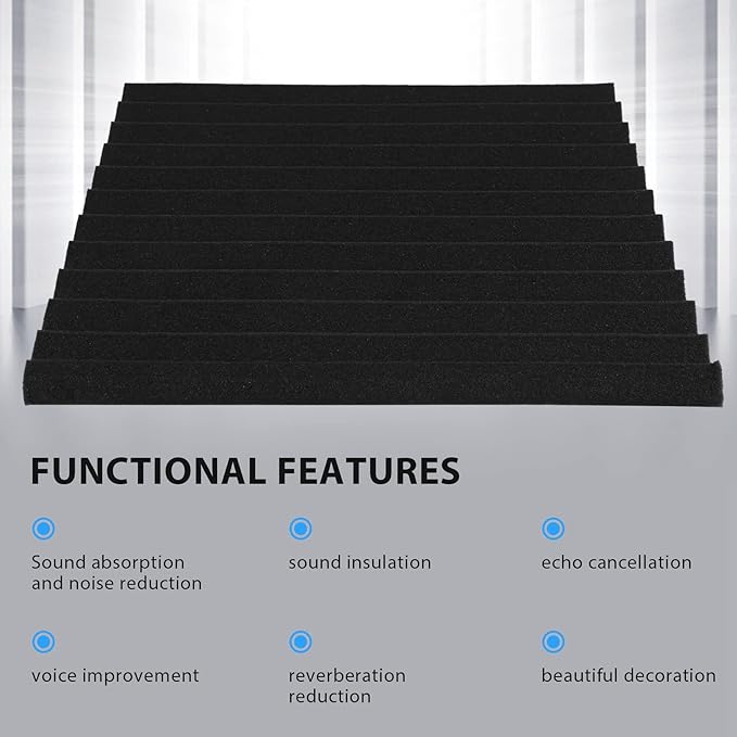 50Pcs 12 Slot Fire-Retardant Soundproof -Absorbing Cotton Egg -Absorbing Wall Panel
