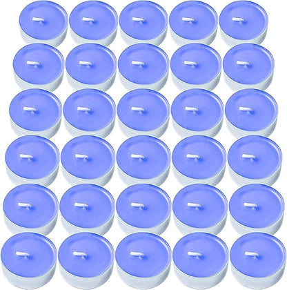 DecorRack 30 Tealight Candles, Blueberry Scented, Pleasant Fragrance Candle, Aromatherapy, Scented Home Decor, Votive Long Lasting Candles (Pack of 30)