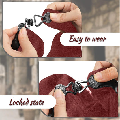 Renaissace Hooded Cloak Medieval Cape with Hood for Halloween