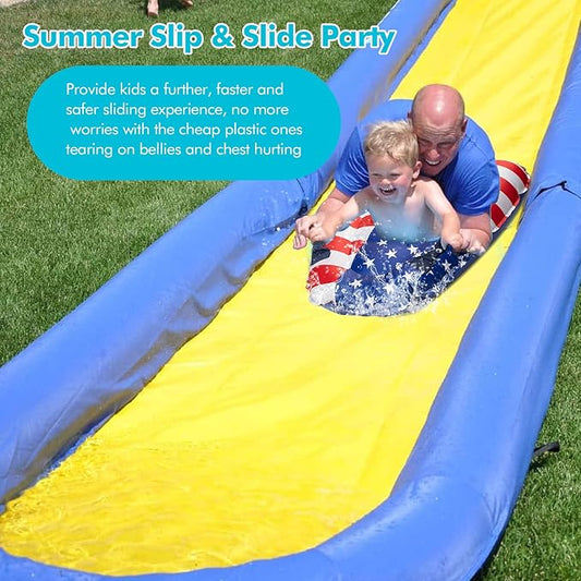 Inflatable Pool Floats - Nylon Fabric Swimming Boogie Boards for Pool or Water Slide, Fun Pool Beach Slip and Slide