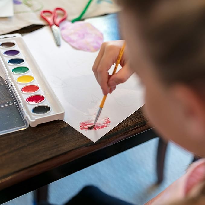 Crayola Watercolor Set with Brush, At Home Crafts for Kids, 8 Count (53-1508)