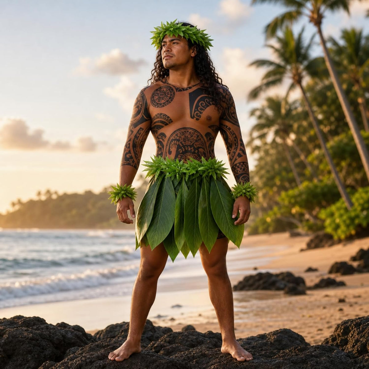 Skylety 1 Set Hawaiian Grass Leaf Skirt Tropical Hula Luau Party Decor For Adult Women Jungle Theme Costume Halloween Dress Outfits