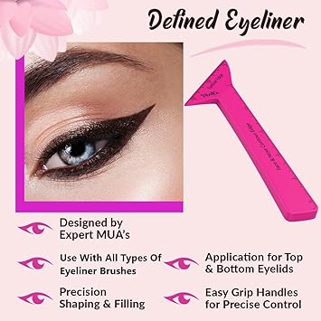 Eyeliner Stencils Pencil Liquid Waterproof Tool For Liner Makeup Brush Pen Stamp Thin Sharpener Cat Eyes Small Angled Wing Tip  Real Beginners Techniques Eye Shadow Lines Gel Eyebrow Pomade Black