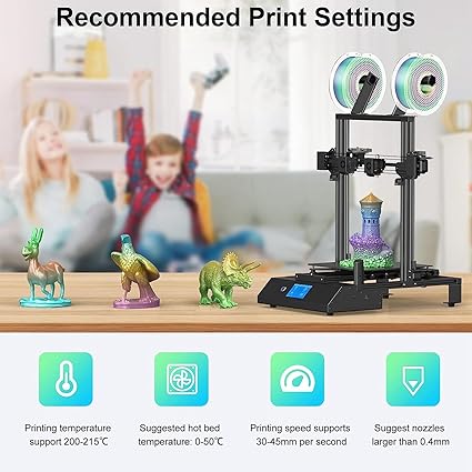 2 Color PLA Filament Glossy Blue and Purplish Red 1.75mm 200g Silk PLA 3D Printer 200-215C Printing Temperature PLA Material Smooth and Accurate Prints