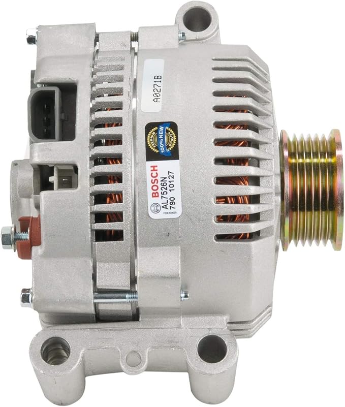 BOSCH AL7526N Premium 100% New Alternator - Compatible with Select Ford Explorer, E-150, E-250, E-350, F-150, F-250, F-350, F-450, Ranger; Mazda B3000, B4000; 130 Amp