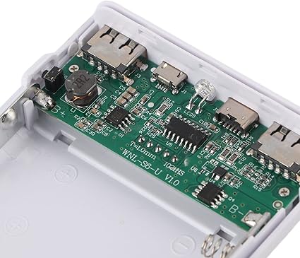 S10 ABS 10 X Portable DIY Normal Battery Box No Welding Quick Charging Supports All of Mobile Phone (White)