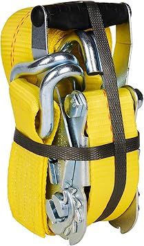 HAMPTON PROD Keeper Keeper - 2" x 16' Heavy Duty Ratchet Tie-Down with Double J-Hooks - 3,333 lbs. Working Load Limit and 10,000 lbs. Break Strength