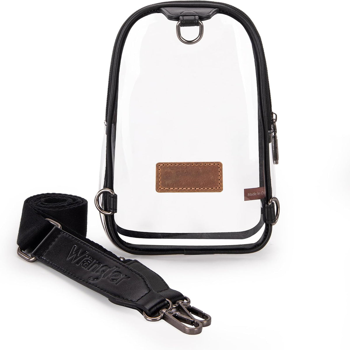 Wrangler Crossbody Clear Sling Bags for Women Stadium Approved Cross Body Purse for Sports Events Concerts
