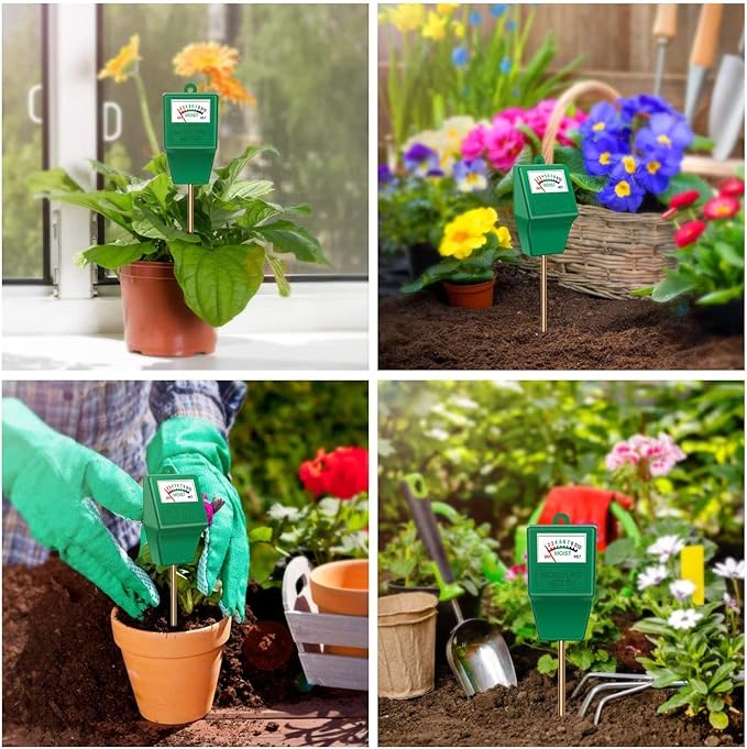 Soil Moisture Meter,Plant Hygrometer Moisture Sensor Plant Water Monitor for Potted Plants,Garden,Farm, Lawn(No Battery Needed)