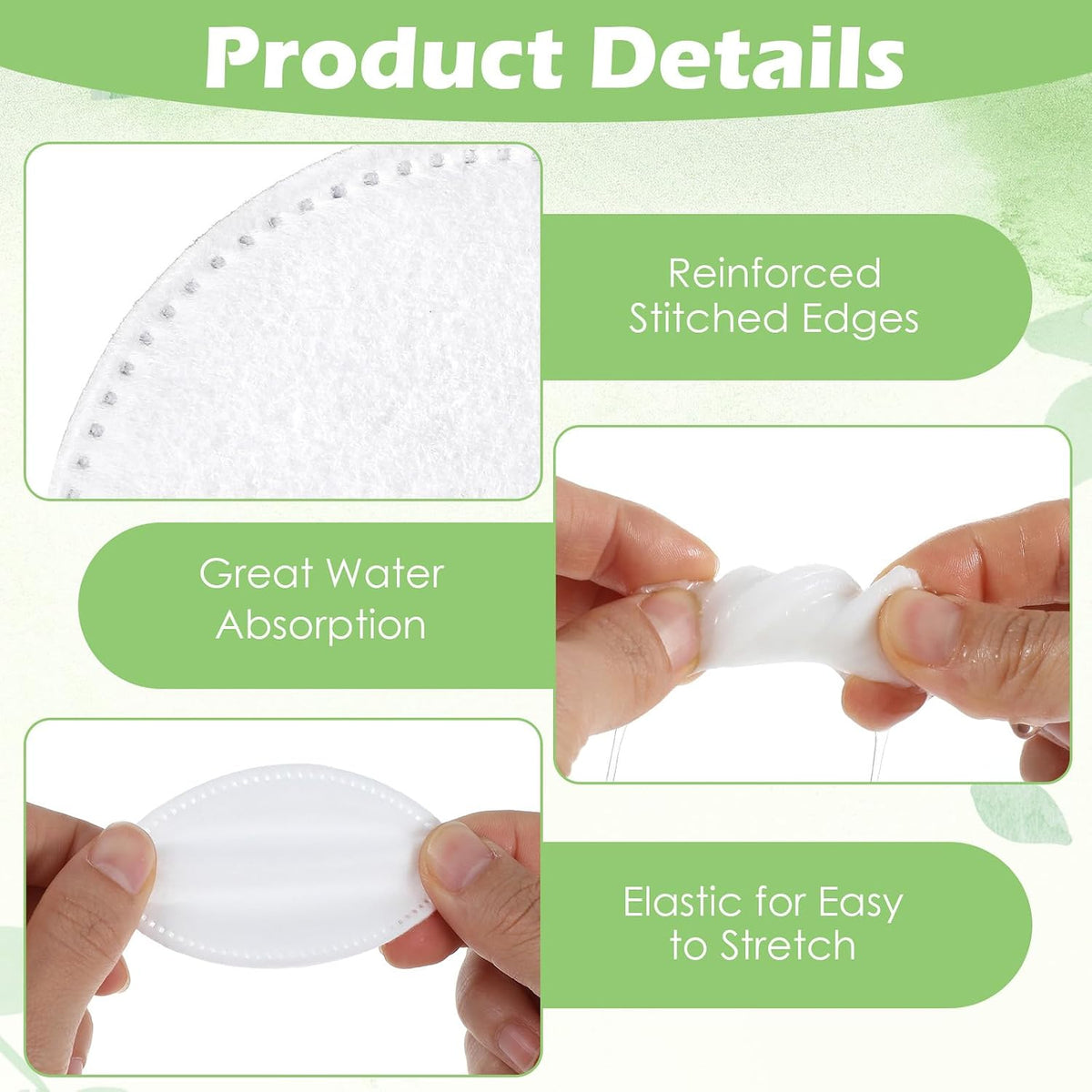 100 Pcs Cotton Rounds Bulk, Makeup Remover Pads 2Pack with 50 Count Each Facial Cleansing Pads for Face, Eye Makeup Removal